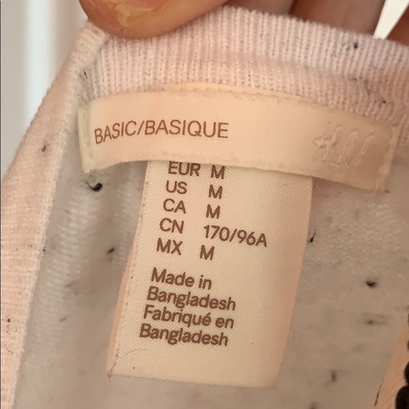 H&M White Sweater with Navy Speckles - Picture 3 of 4